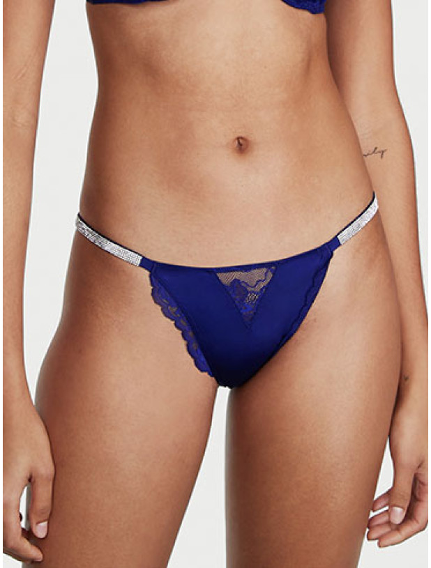 Трусики Чікіні зі Стразами Victoria's Secret Very Sexy Micro Lace Shine Strap Cheekini Panty_3