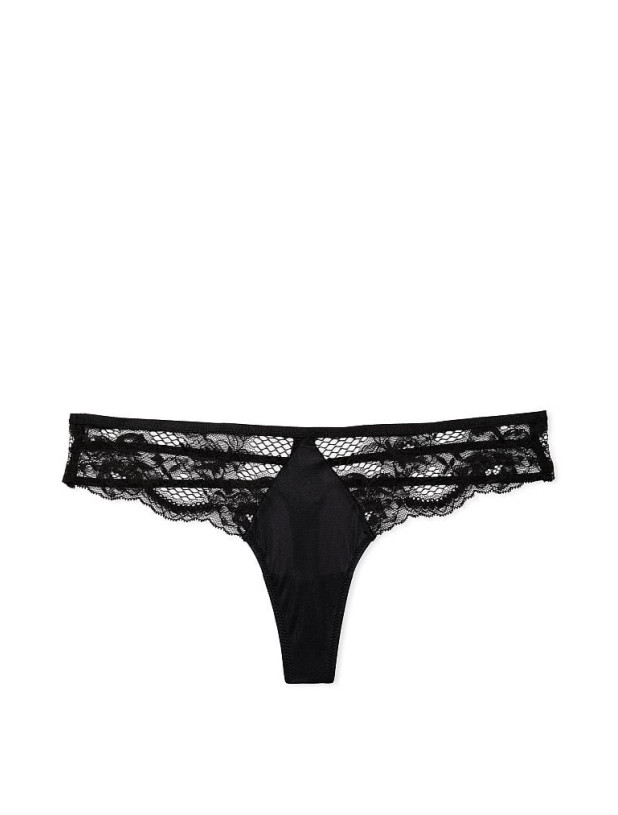 Комплект Білизни Victoria's Secret Very Sexy Fishnet Lace Unlined Low-Cut Demi Bra & Very Sexy Lace-Trim Thong Panty_9