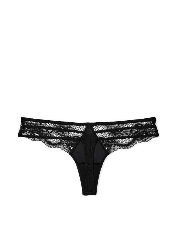Комплект Білизни Victoria's Secret Very Sexy Fishnet Lace Unlined Low-Cut Demi Bra & Very Sexy Lace-Trim Thong Panty_3
