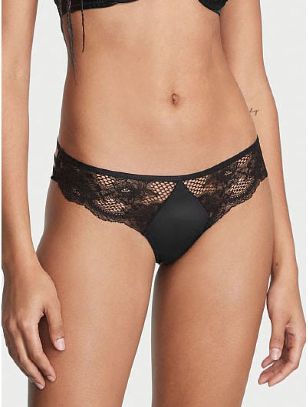 Комплект Білизни Victoria's Secret Very Sexy Fishnet Lace Unlined Low-Cut Demi Bra & Very Sexy Lace-Trim Thong Panty_6