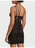 Нічна Сорочка Victoria's Secret Faux Leather & Fishnet Corset Dress_2