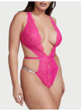 Боді Тедді Victoria's Secret Very Sexy Unlined Lace Shine Strap Crotchless Teddy_2