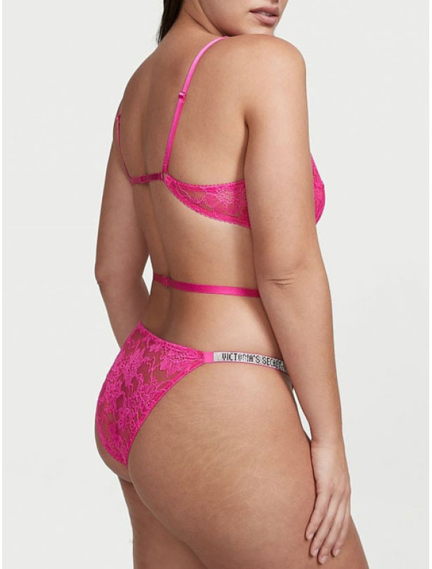 Боді Тедді Victoria's Secret Very Sexy Unlined Lace Shine Strap Crotchless Teddy_3