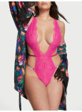 Боді Тедді Victoria's Secret Very Sexy Unlined Lace Shine Strap Crotchless Teddy_4