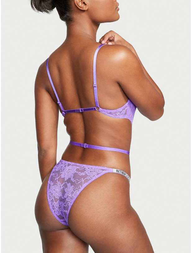 Боді Тедді Victoria's Secret Very Sexy Unlined Lace Shine Strap Crotchless Teddy_2