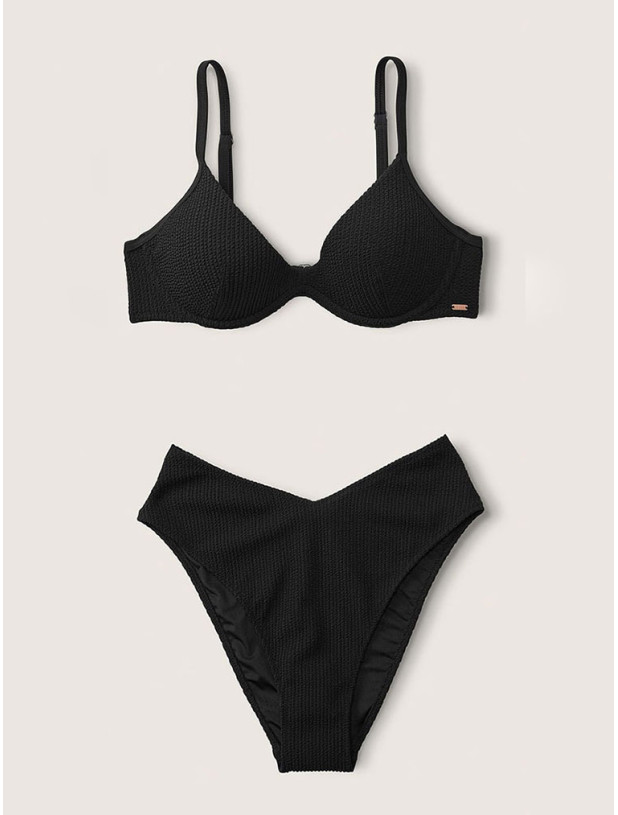 Купальник Victoria's Secret PINK Crinkle Push-Up Bikini Top & Crinkle High-Waist Cheeky Bikini Bottom_2