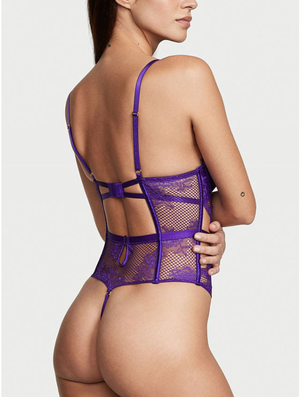 Боді Тедді Victoria's Secret Very Sexy Bombshell Fishnet Floral Teddy_4