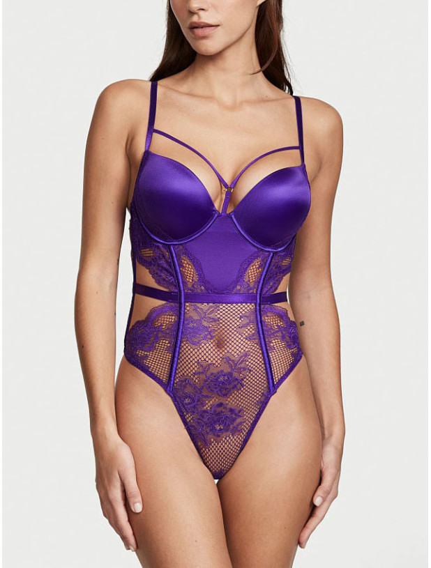 Боді Тедді Victoria's Secret Very Sexy Bombshell Fishnet Floral Teddy_2