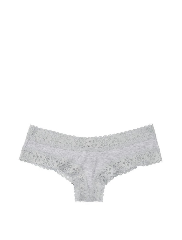 Бавовняні Трусики Чікі Victoria's Secret Lace Waist Cotton Cheeky Panty_2