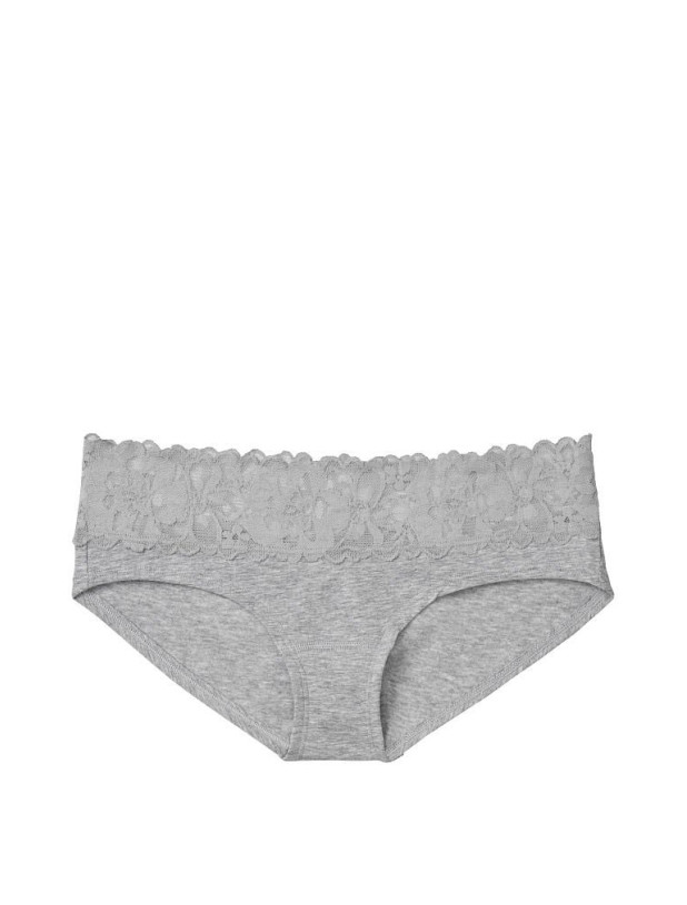 Бавовняні Трусики Хіпхагер з Мереживом Victoria's Secret Lace Waist Cotton Hiphugger Panty_3