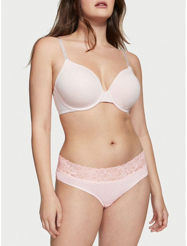 Бавовняні Трусики Хіпхагер з Мереживом Victoria's Secret Lace Waist Cotton Hiphugger Panty_2