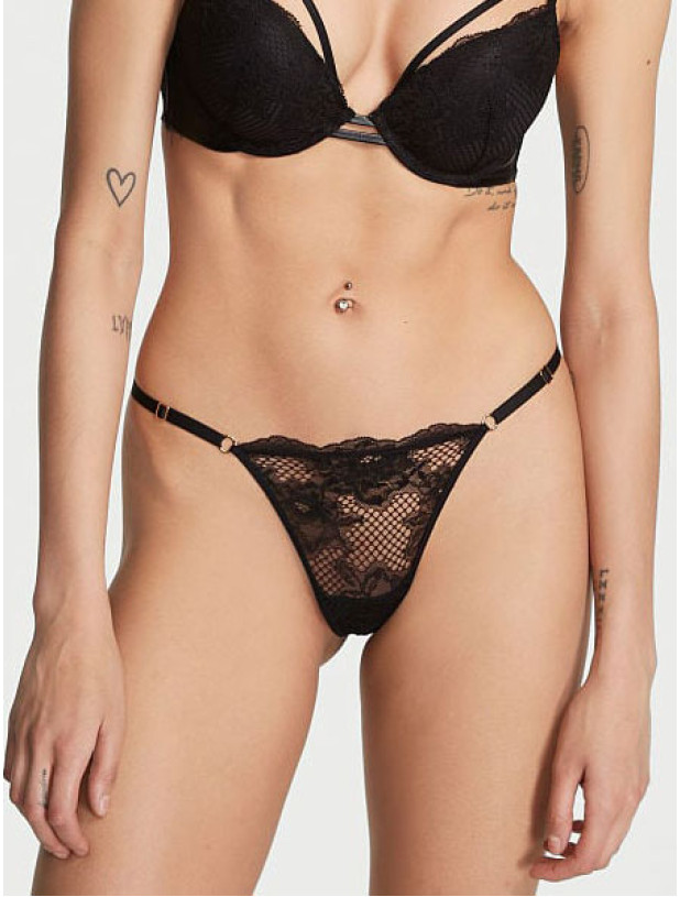 Трусики Victoria's Secret Very Sexy Fishnet Lace V-String Panty_5