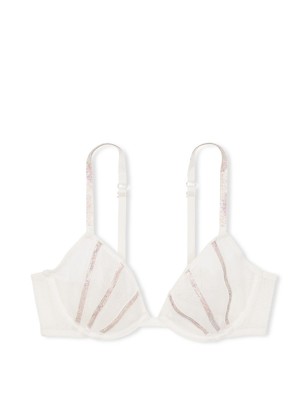 Бюстгальтер зі Стразами Victoria's Secret Very Sexy Sheer Shine Low-Cut Demi Bra_3