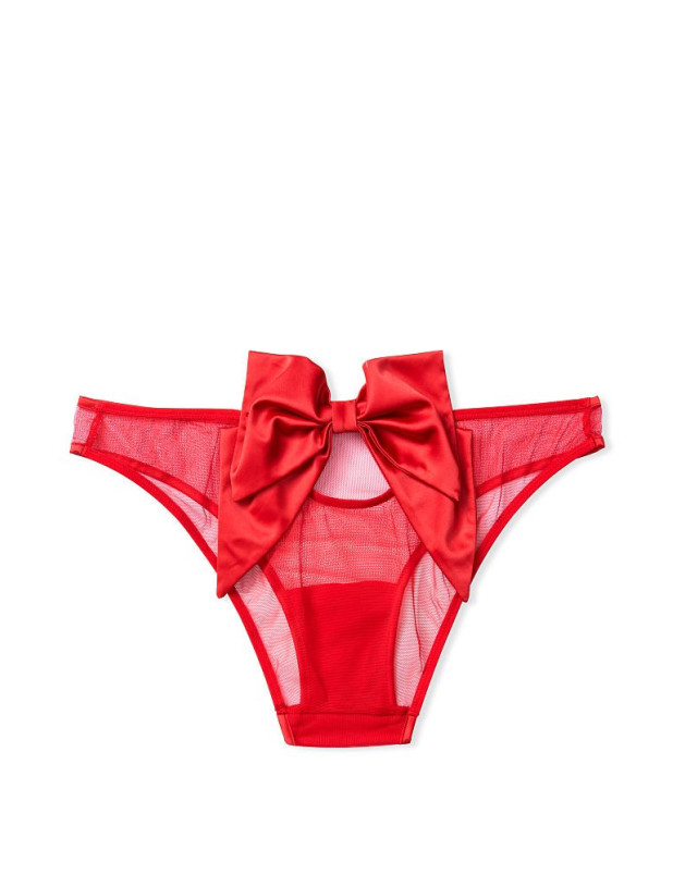 Комплект Білизни зі Стразами Victoria's Secret Dream Angels Wicked Unlined Bow Balconette Bra & Sheer Mesh Ribbon Cheekini Panty_4