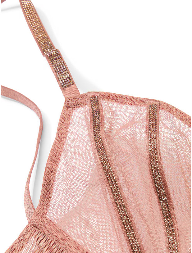 Бюстгальтер зі Стразами Victoria's Secret Very Sexy Sheer Shine Low-Cut Demi Bra_4
