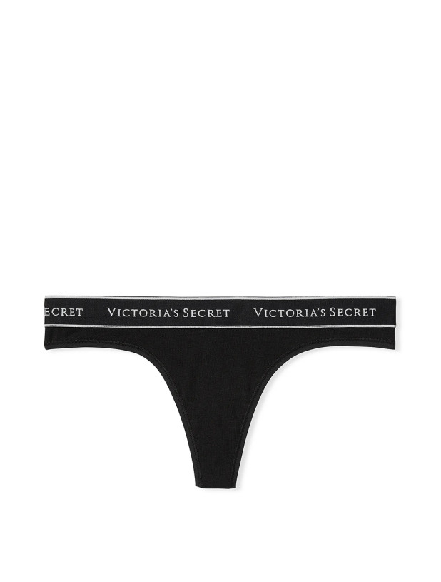 Трусики Стрінги Victoria's Secret Logo Cotton Thong Panty_3