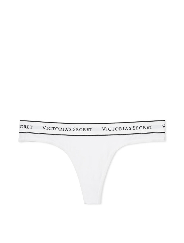 Трусики Стринги Victoria's Secret Logo Cotton Thong Panty_3