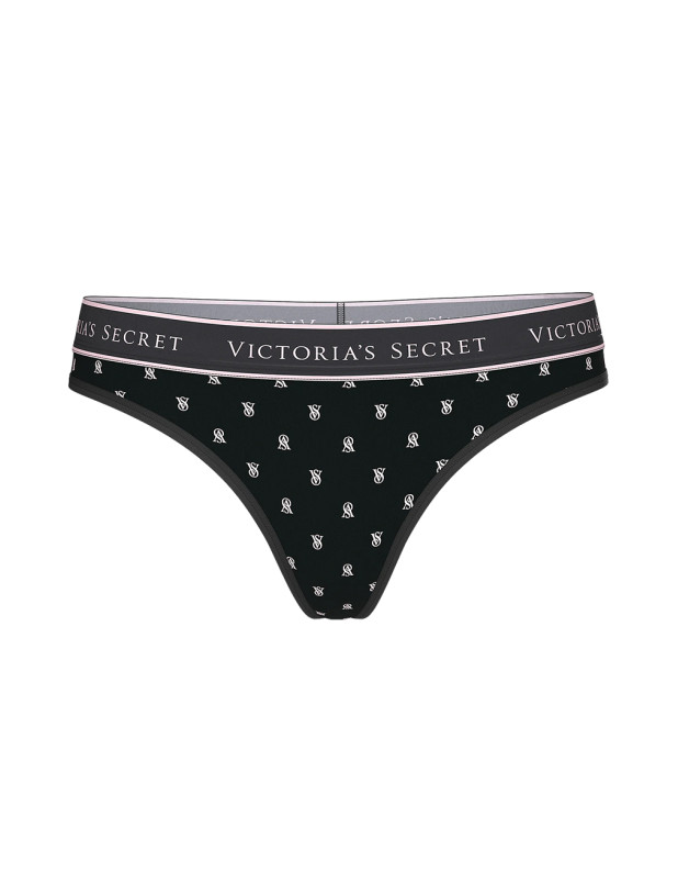Трусики Стрінги Victoria's Secret Logo Cotton Thong Panty_3