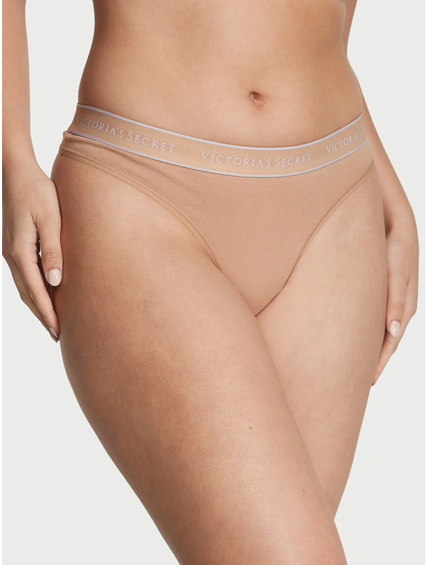 Трусики Стрінги Victoria's Secret Logo Cotton Thong Panty_3