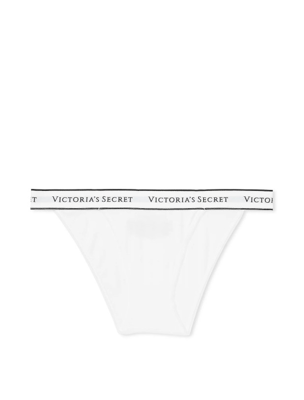 Хлопковые Трусики Бикини Victoria's Secret Cotton Logo Tanga Bikini Panty_3