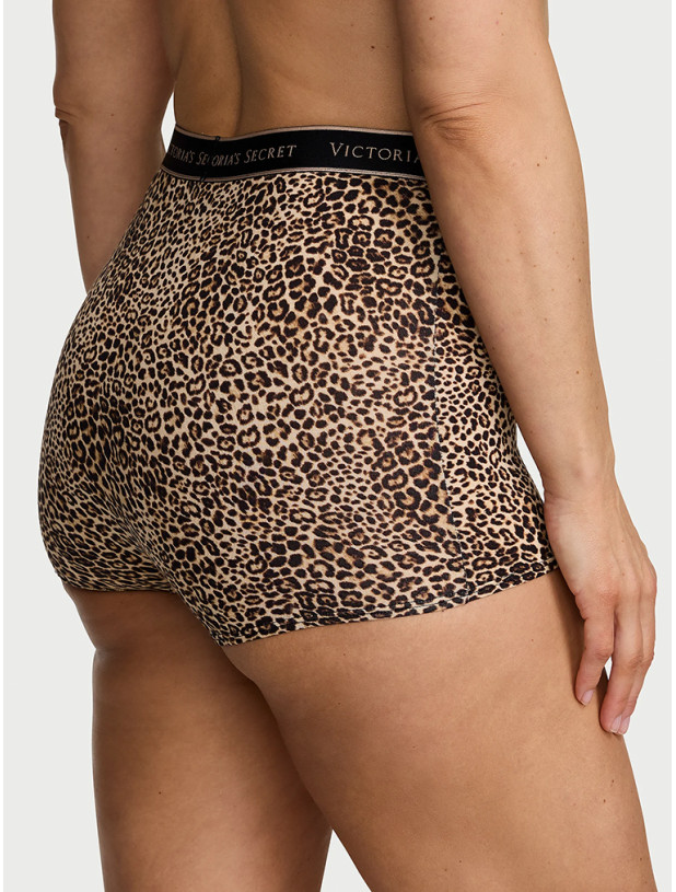 Бавовняні Трусики Шортики Victoria's Secret Logo Cotton High-Waist Boyshort Panty_2