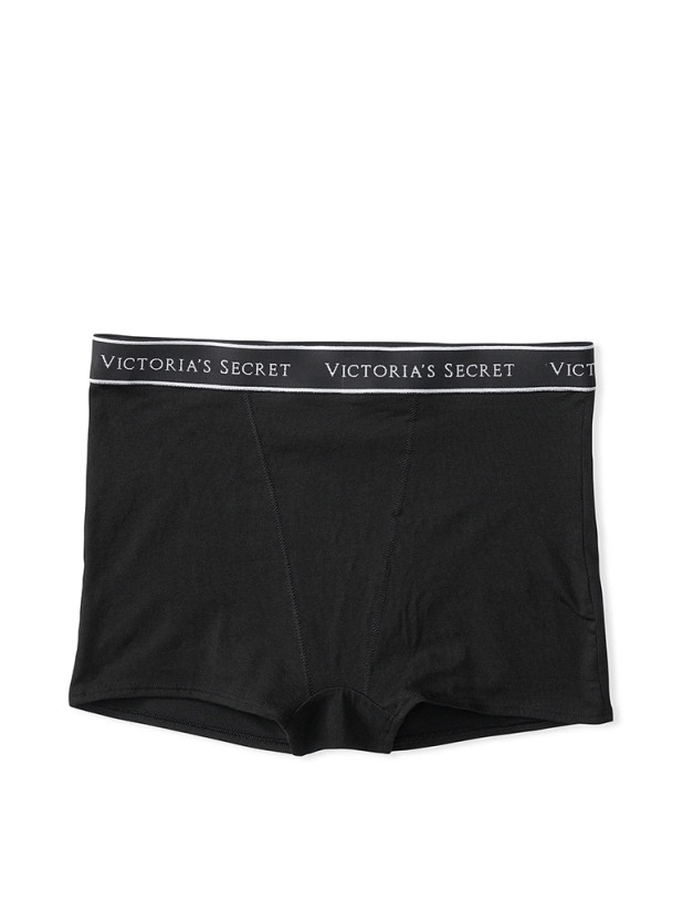 Бавовняні Трусики Шортики Victoria's Secret Logo Cotton High-Waist Boyshort Panty_3