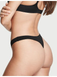 Хлопковые Трусики Стринги Victoria's Secret Stretch Cotton High-Leg Scoop Thong Panty_1