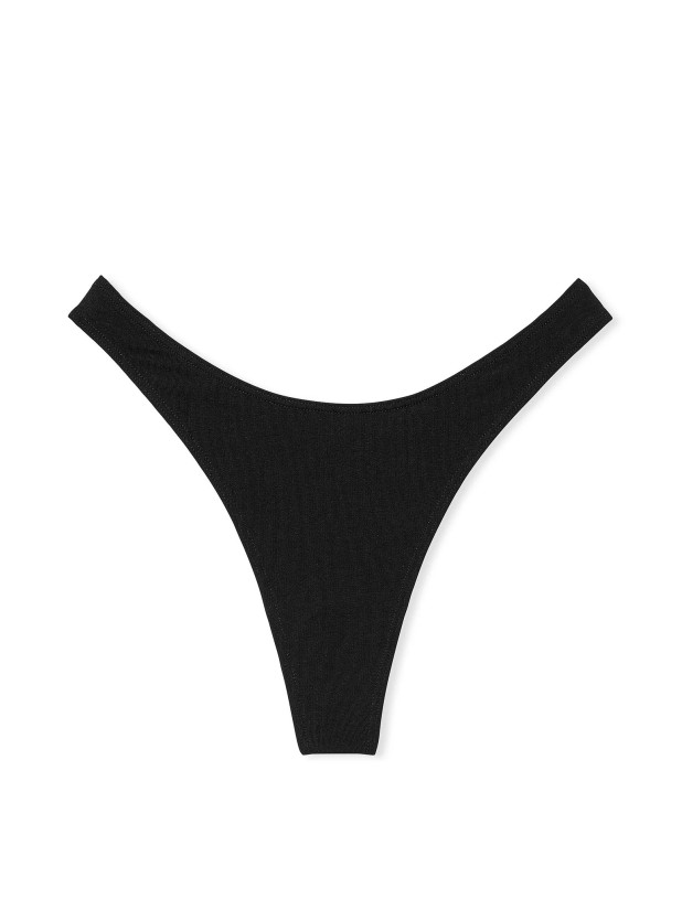 Хлопковые Трусики Стринги Victoria's Secret Stretch Cotton High-Leg Scoop Thong Panty_3