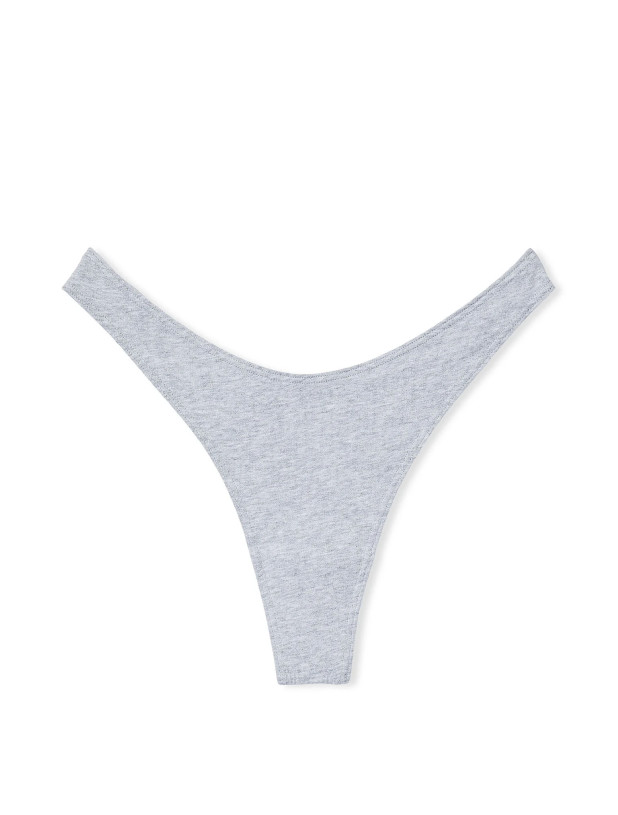 Хлопковые Трусики Стринги Victoria's Secret Stretch Cotton High-Leg Scoop Thong Panty_3