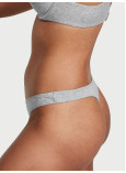 Хлопковые Трусики Стринги Victoria's Secret Stretch Cotton High-Leg Scoop Thong Panty_2