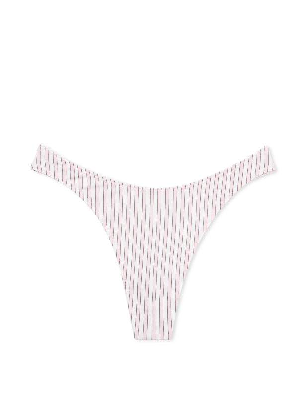 Хлопковые Трусики Стринги Victoria's Secret Stretch Cotton High-Leg Scoop Thong Panty_3