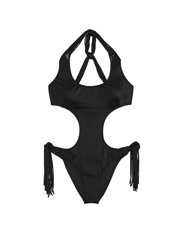 Суцільний Купальник Victoria's Secret з Вирізами та Бахромою Swim VS Archives Swim Macrame Fringe Monokini One-Piece Swimsuit_2