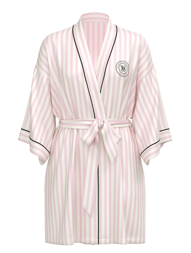 Халат Victoria's Secret Satin Short Piped Robe_2