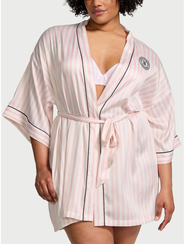Халат Victoria's Secret Satin Short Piped Robe_7