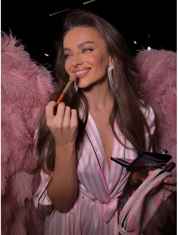 Халат Victoria's Secret Satin Short Piped Robe_5