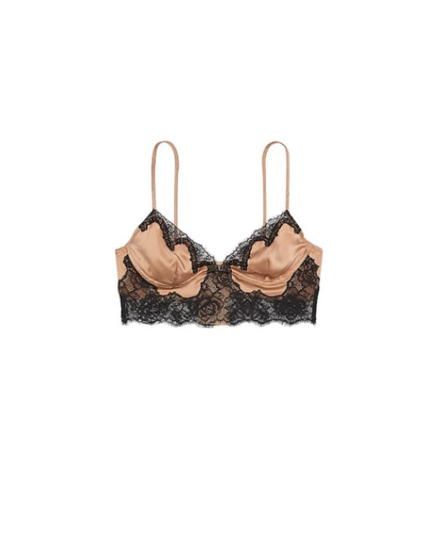 Бюстгальтер-Бралет Victoria's Secret Satin Rose Lace-Trim Bralette_3