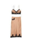 Набір Бюстгальтер-Бралет та Спідниця Міді Victoria's Secret Satin Rose Lace-Trim Bralette & Midi Skirt Set_3