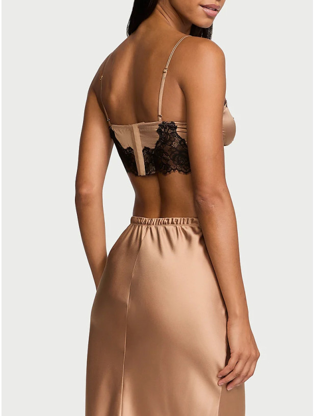 Бюстгальтер-Бралет Victoria's Secret Satin Rose Lace-Trim Bralette_2