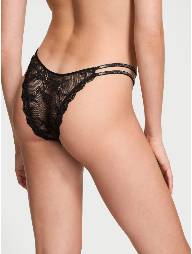 Трусики зі Стразами Victoria's Secret Dream Angels Twinkle Strap Lace Brazilian Panty_3