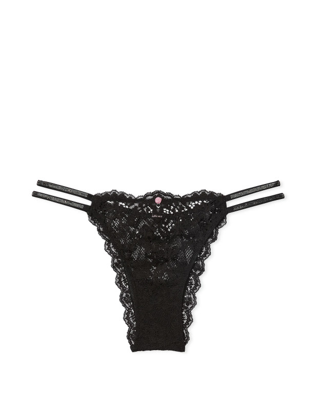 Трусики зі Стразами Victoria's Secret Dream Angels Twinkle Strap Lace Brazilian Panty_4
