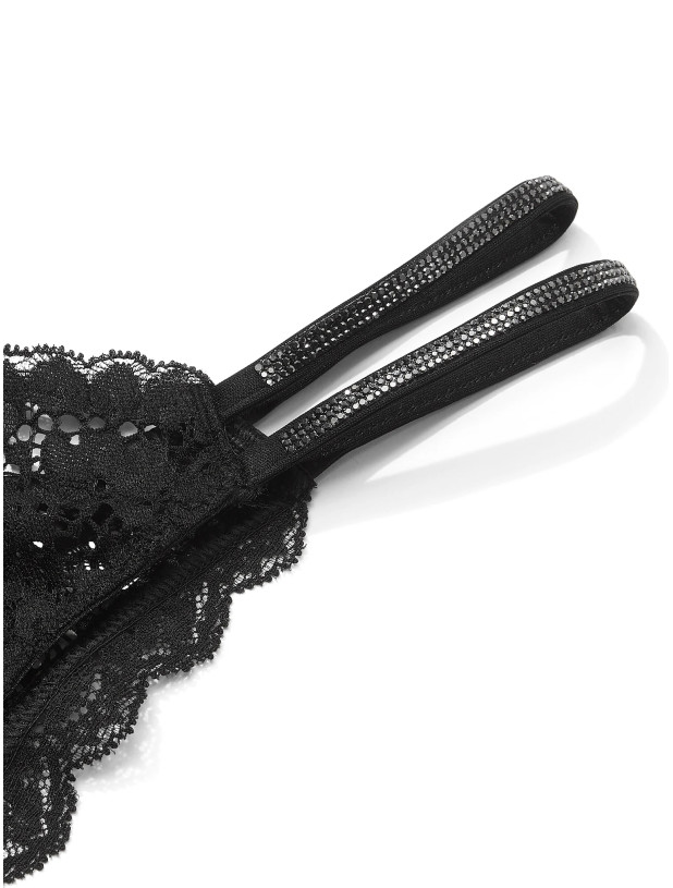Трусики зі Стразами Victoria's Secret Dream Angels Twinkle Strap Lace Brazilian Panty_5
