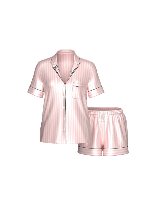 Піжама з Шортами Victoria's Secret Signature Satin Short Pajama Set_5