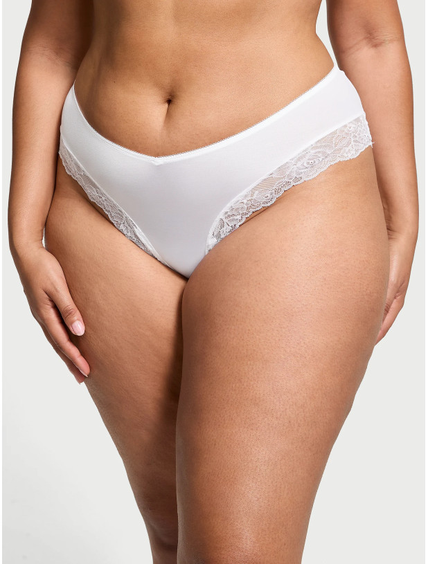 Трусики Чікі Мереживні Victoria's Secret Very Sexy Rose Lace-Trim High-Leg Cheeky Panty_2