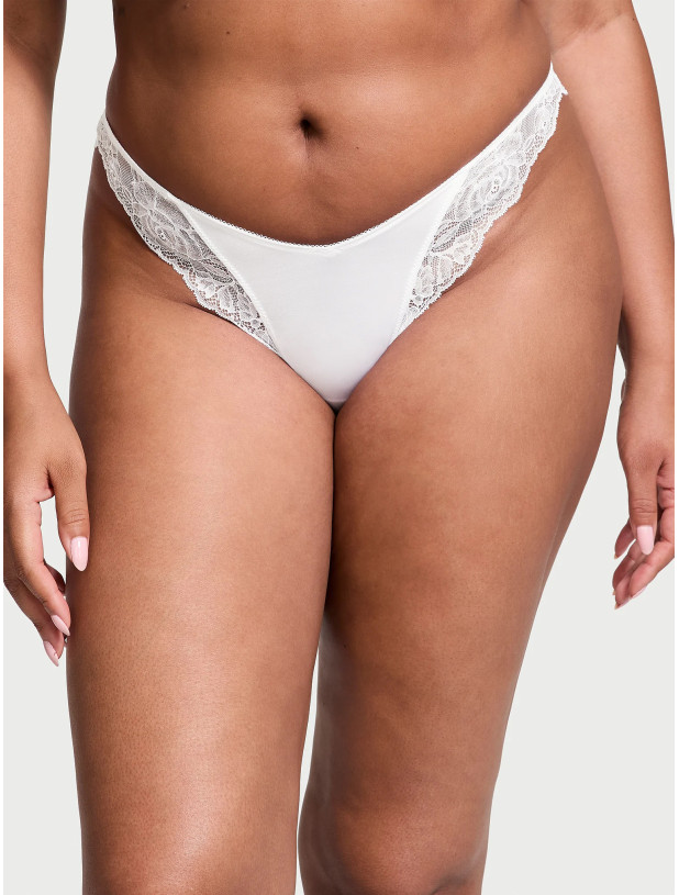 Трусики Стринги Victoria's Secret Very Sexy Rose Lace-Trim High-Leg Thong Panty_3