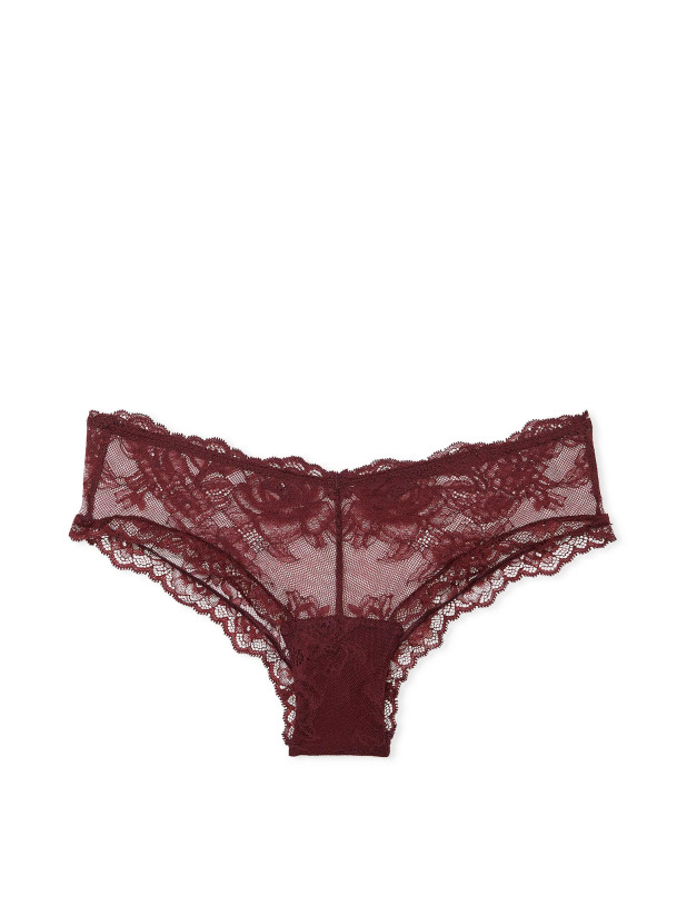 Трусики Чікі Мереживні Victoria's Secret Very Sexy Rose Lace High-Leg Cheeky Panty_2