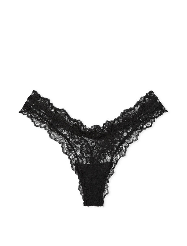 Трусики Стрінги Victoria's Secret Very Sexy Rose Lace High-Leg Thong Panty_4