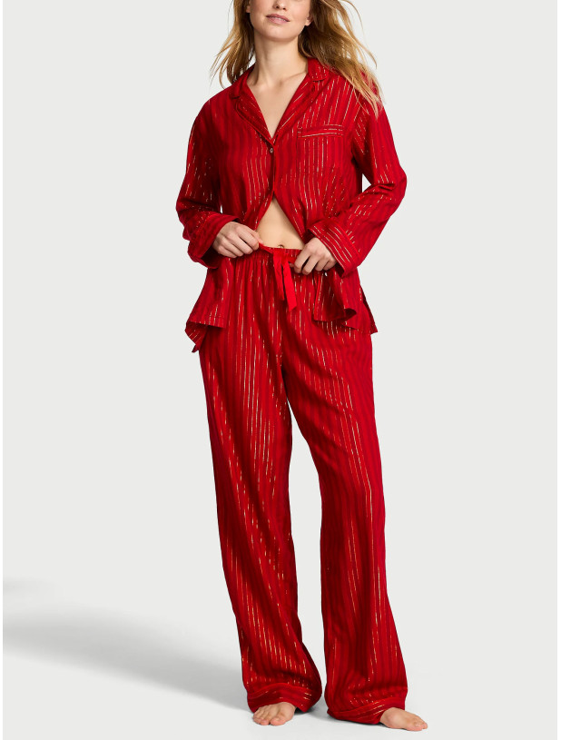 Піжама Фланелева Victoria's Secret Flannel Long Pajama Set_2