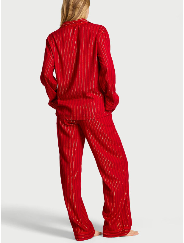 Піжама Фланелева Victoria's Secret Flannel Long Pajama Set_4