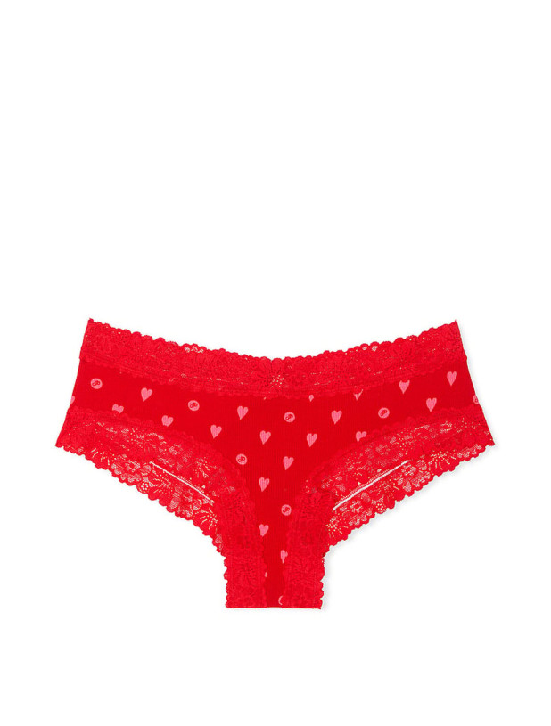 Бавовняні Трусики Чікі Victoria's Secret PINK Wink Lace-Trim Cheeky Panty_3