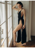 Нічна Сорочка Victoria's Secret Ribbed Modal Velvet-Trim Long Slip Dress_2